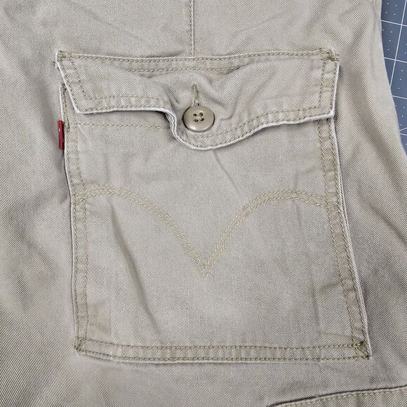 Levis Cargo Shorts Mens 36x10 Tan Baggy Loose Y2K 90s Streetwear Skater Preppy - Picture 9 of 14
